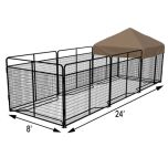 8' X 24' Complete Standard Kennel (Powder-Coated)