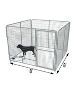 8' X 8' Basic Dog Kennel Pro (Galvanized)