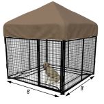 8' X 8' Complete Standard Kennel (Powder-Coated)