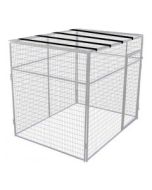 6' Long Dog Kennel Single Flat Roof Frame Bar