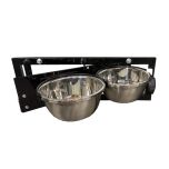 Swivel Bowl Bracket & Metal Bowls (Magnetic Latch)