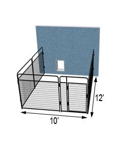 10' X 12' Thee Sided Basic Standard Dog Kennel