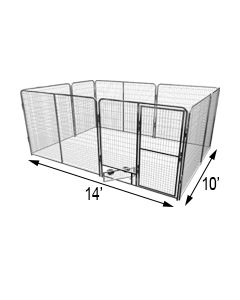 10' x 14' Basic Dog Kennel Pro (Galvanized)