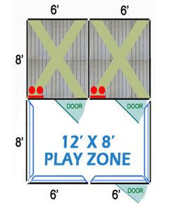 12' X 8' Compete Playzone W/Multiple 6' X 8' PRO Dog Kennels X2	