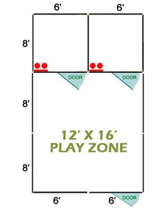 12' X 16' Basic Playzone W/Multiple 6' X 8' PRO Dog Kennels X2	