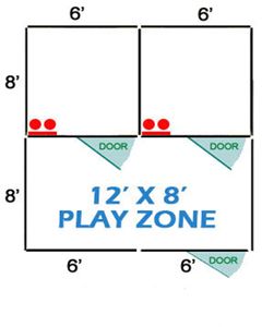 12' X 8' Basic Playzone W/Multiple 6' X 8' PRO Dog Kennels X2	
