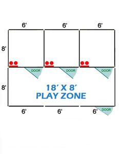 18' X 8' Basic Playzone W/Multiple 6' X 8' PRO Dog Kennels X3	