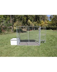 4' X 8' Complete K9 Condo PRO Dog Kennel & Cube Dog House