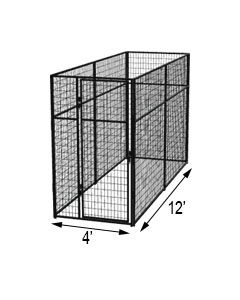 4' X 12' Basic 7' Tall Wire Kennel (Powder-Coated)