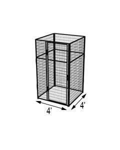 4' X 4' Basic 7' Tall Wire Kennel (Powder-Coated)