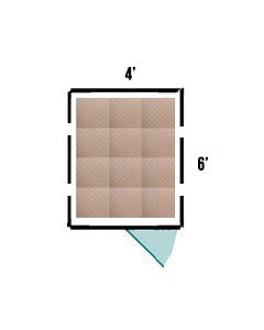 4' X 6' Tile Kennel Flooring 