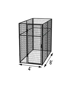 4' X 8' Basic 7' Tall Wire Kennel (Powder-Coated)