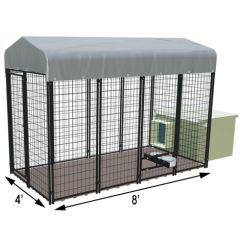 4' X 8' Value Kennel & Cube Dog House Combo (Ultimate)
