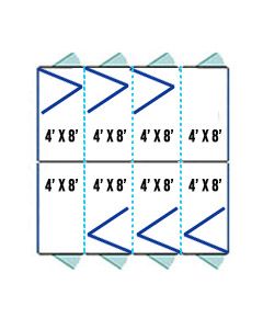 4’ X 8’ Multiple PRO Back To Back Folding Dog Kennels X4
