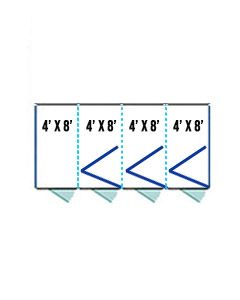 4’ X 8’ Multiple PRO Full Stall Folding Dog Kennels X4