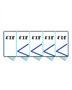 4’ X 8’ Multiple PRO Full Stall Folding Dog Kennels X5