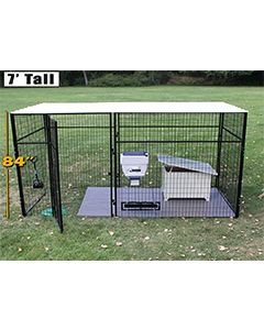 6' X 10' Ultimate 7' Tall Wire Kennel (Powdercoated)