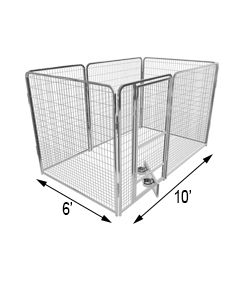 6' X 10' Basic Dog Kennel Pro (Galvanized)