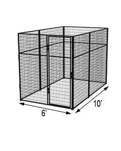 6' X 10' Basic 7' Tall Wire Kennel (Powder-Coated)