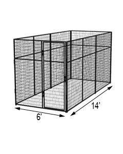 6' X 14' Basic 7' Tall Wire Kennel (Powder-Coated)