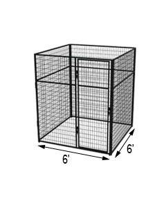 6' X 6' Basic 7' Tall Wire Kennel (Powder-Coated)