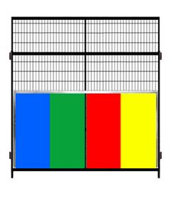 Single 8' X 7' Tall Welded Wire Panel W/Colored Anti-Fight