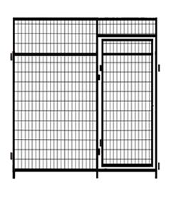 Single 8' X 7' Tall Welded Wire Door Partition Panel 