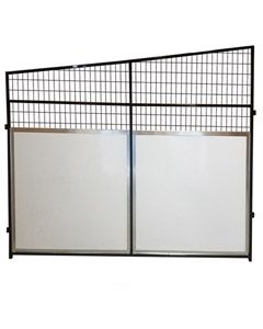 Single 4' - 7' Tall Angled Welded Wire Anti-Fight Side Panel 