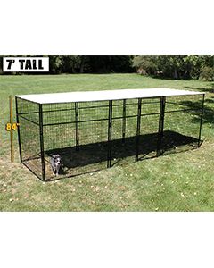 8' X 24' Complete 7' Tall Dog Kennel (Powder-Coated)