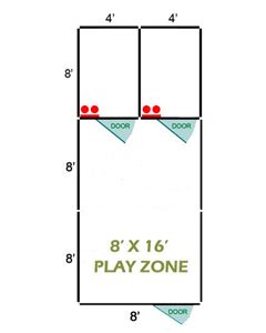 8' X 16' Basic Playzone W/Multiple 4' X 8' PRO Dog Kennels X2