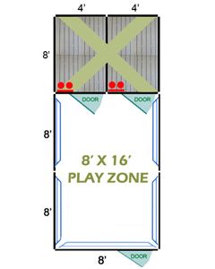 8' X 16' Complete Playzone W/Multiple 4' X 8' PRO Dog Kennels X2	