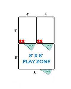 8' X 8' Basic Playzone W/Multiple 4' X 8' PRO Dog Kennels X2	