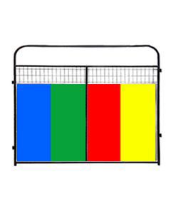 Single 8' X 6' Tall Standard Wire Partition Panel W/Colored Anti-Fight 
