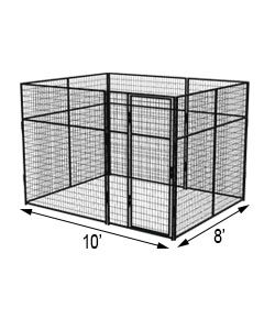 8' X 10' Basic 7' Tall Wire Kennel (Powder-Coated)