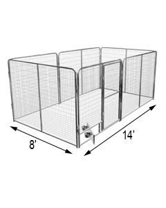 8' X 14' Basic Dog Kennel Pro (Galvanized)