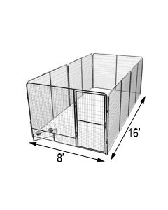 8' X 16' Basic Dog Kennel Pro (Galvanized)