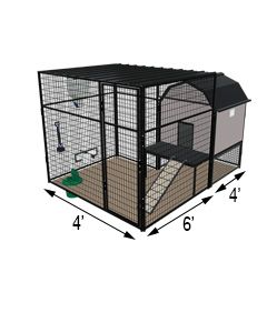 K9 Kennel Barn With 8' X 6' X 7' Tall Run & Metal Cover (Ultimate)