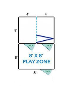 8' X 8' Basic Playzone W/Multiple 4' X 8' PRO Folding Dog Kennels X2	