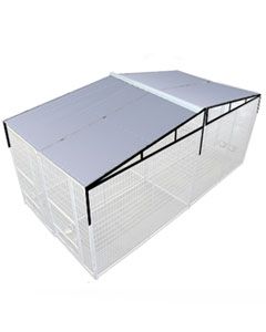 4’ X 12’ Back To Back Sloped Corrugated Metal Kennel/Run Roof