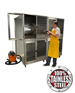 Quick N Clean Double Stack Stainless Steel Kennel (Double Units) 