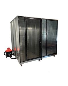 Quick N Clean 4' X 6' X 7' Tall Galvanized Kennel Pod (Double Unit)