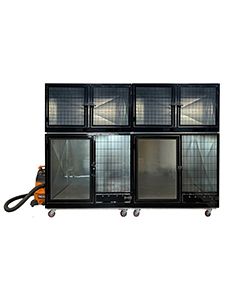 Quick N Clean Jumbo Bottom+Top Galvanized Cage Bank 4 or 6 Units