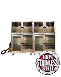 Quick N Clean Jumbo Bottom+Top Stainless Steel Cage Bank 4 or 6 Units