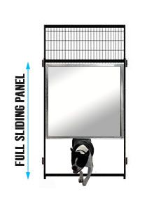 Single 4' X 7' Tall Welded Wire Panel & Large Full Width transfer Door 