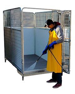 Quick-N-Clean 4' X 6' Galvanized Kennel PRO (Full Stall)