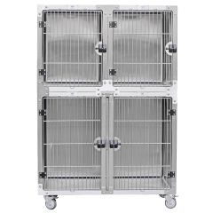 3 Or 4 Unit Modular Seamless Stainless Steel Cage bank Kit