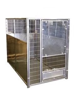4' X 4' Single Stainless Steel Dog Kennel	