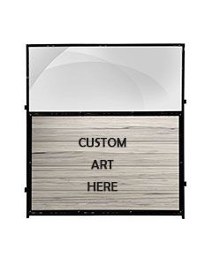 Single 6' X 7' Luxury Glass-Top Art-Bottom Wall Partition Panel 