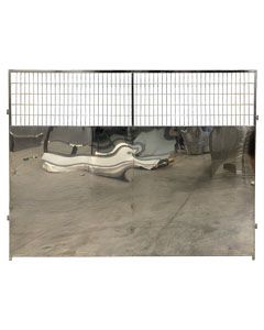 Single 4' X 6' Stainless Steel Partition Panel