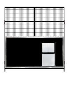 Single 8' X 7' Tall Welded Wire Anti Fight Partition Panel & Transfer Door